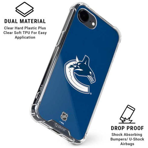 NHL Vancouver Canucks Distressed iPhone 16e Clear Case