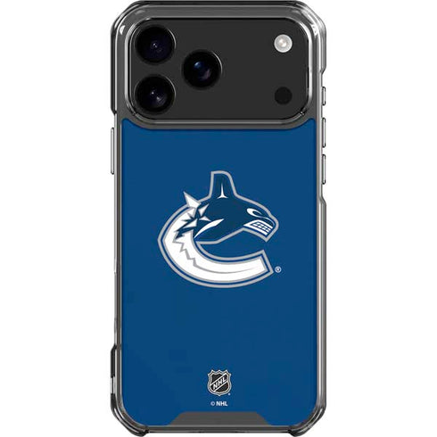 NHL Vancouver Canucks Distressed iPhone 18 Pro Max Clear Case