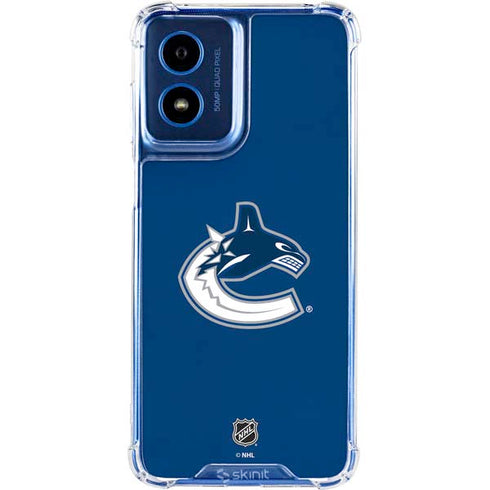 NHL Vancouver Canucks Distressed Moto G 5G (2024) Clear Case