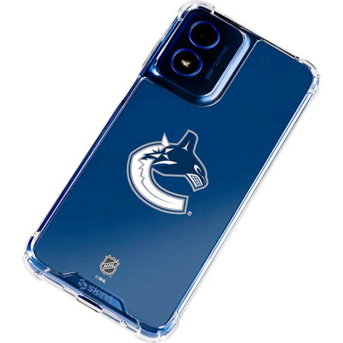 NHL Vancouver Canucks Distressed Moto G 5G (2024) Clear Case