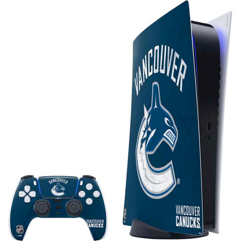 NHL Vancouver Canucks Distressed PlayStation PS5 Skins