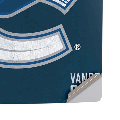 NHL Vancouver Canucks Distressed PS5 Pro Disk Console Skin