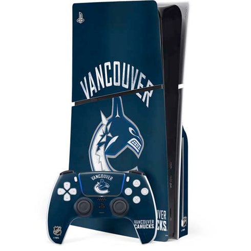 NHL Vancouver Canucks Distressed PlayStation PS5 Skins