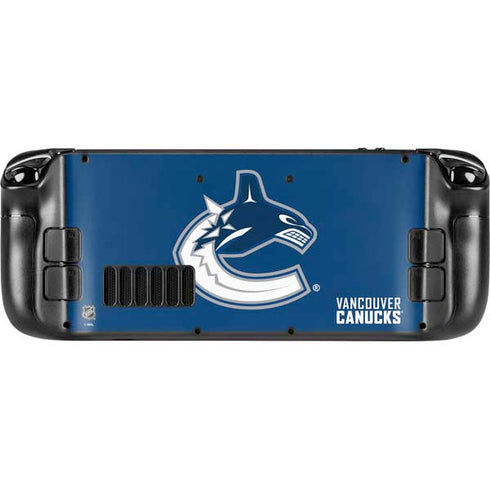 NHL Vancouver Canucks Distressed Steam Deck Handheld Gaming Computer Skin