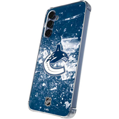 NHL Vancouver Canucks Frozen Galaxy A55 5G Clear Case