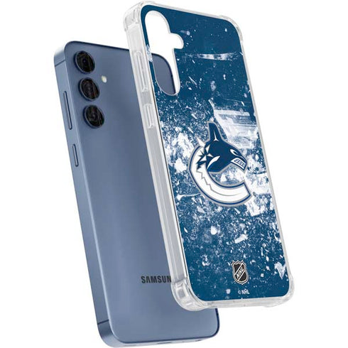 NHL Vancouver Canucks Frozen Galaxy A55 5G Clear Case