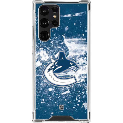 NHL Vancouver Canucks Frozen Galaxy S23 Ultra Clear Case