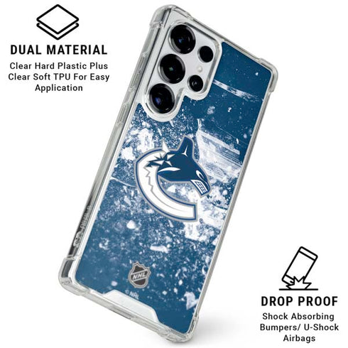 NHL Vancouver Canucks Frozen Galaxy S25 Ultra Clear Case