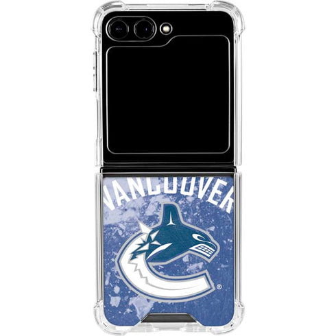 NHL Vancouver Canucks Frozen Galaxy Z Flip6 Clear Case
