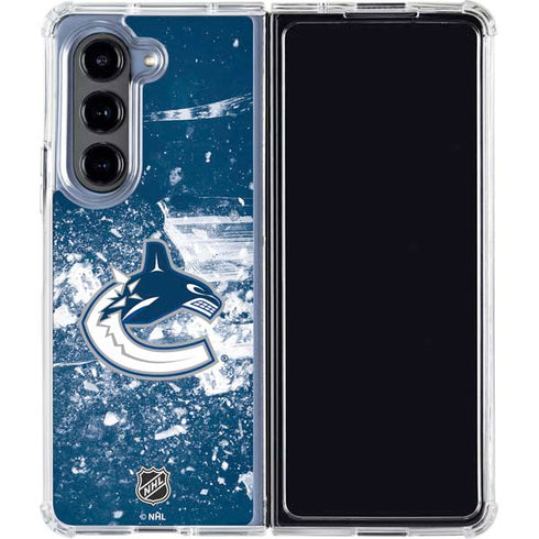 NHL Vancouver Canucks Frozen Galaxy Z Fold5 5G Clear Case