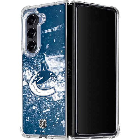 NHL Vancouver Canucks Frozen Galaxy Z Fold5 5G Clear Case