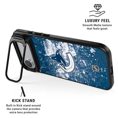 NHL Vancouver Canucks Frozen iPhone 17 Air Kickstand Case