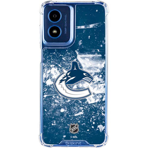 NHL Vancouver Canucks Frozen Moto G 5G (2024) Clear Case