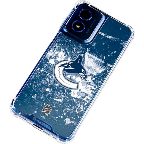 NHL Vancouver Canucks Frozen Moto G 5G (2024) Clear Case
