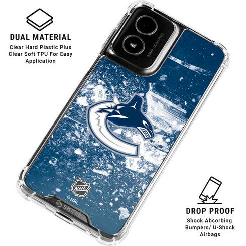 NHL Vancouver Canucks Frozen Moto G Power 5G (2024) Clear Case