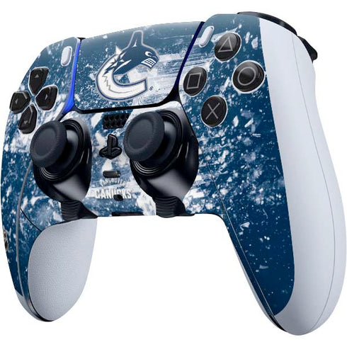NHL Vancouver Canucks Frozen PS5 DualSense Edge Pro Controller Skin
