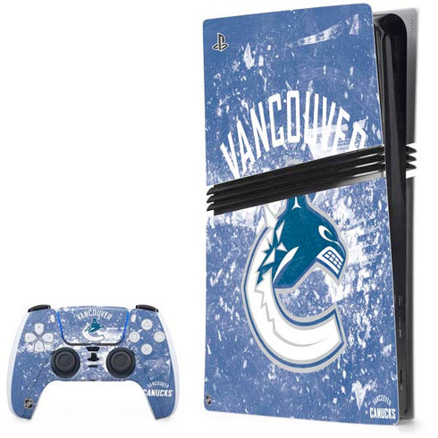 NHL Vancouver Canucks Frozen PlayStation PS5 Skins