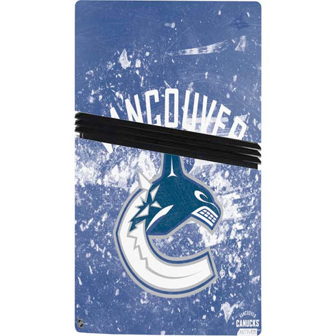 NHL Vancouver Canucks Frozen PS5 Pro Bundle Skin