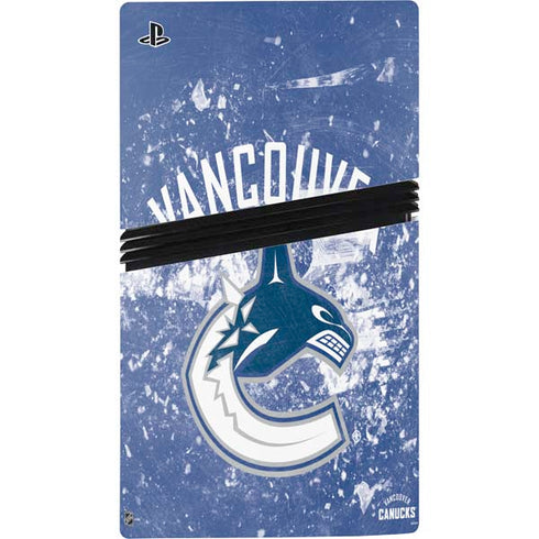 NHL Vancouver Canucks Frozen PS5 Pro Console Skin