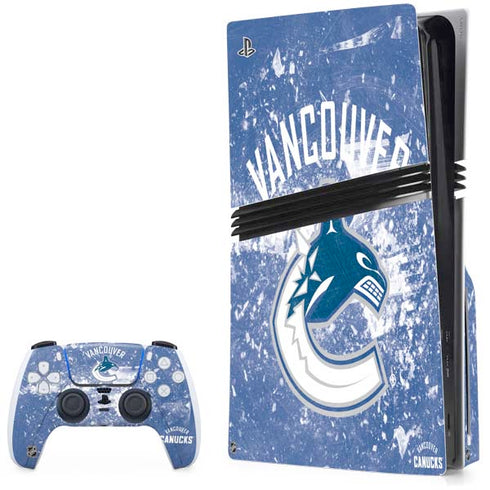 NHL Vancouver Canucks Frozen PlayStation PS5 Skins