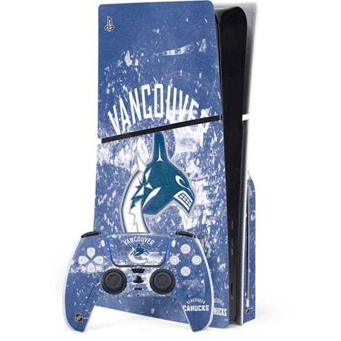 NHL Vancouver Canucks Frozen PlayStation PS5 Skins