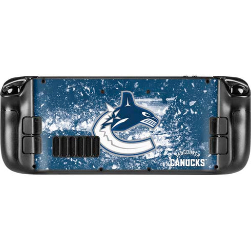 NHL Vancouver Canucks Frozen Steam Deck Handheld Gaming Computer OLED Skin
