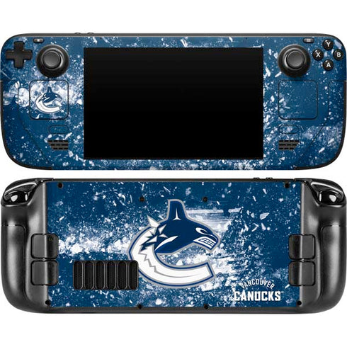NHL Vancouver Canucks Frozen Steam Deck Handheld Gaming Computer Skin