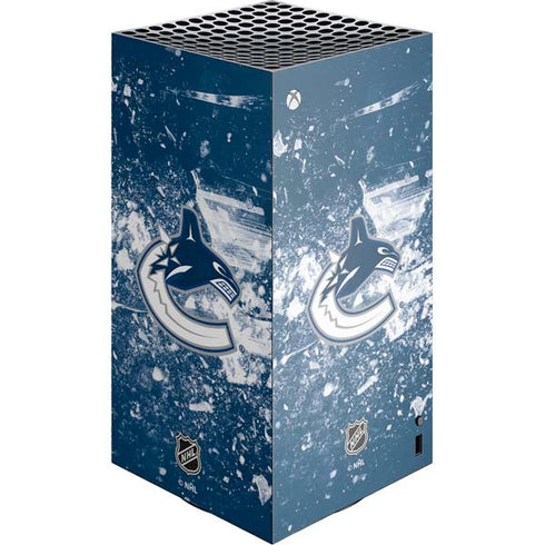 NHL Vancouver Canucks Frozen XBox Series X Digital Edition Console Skin