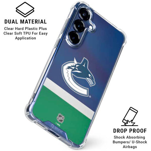 NHL Vancouver Canucks Jersey Galaxy S25 FE Clear Case
