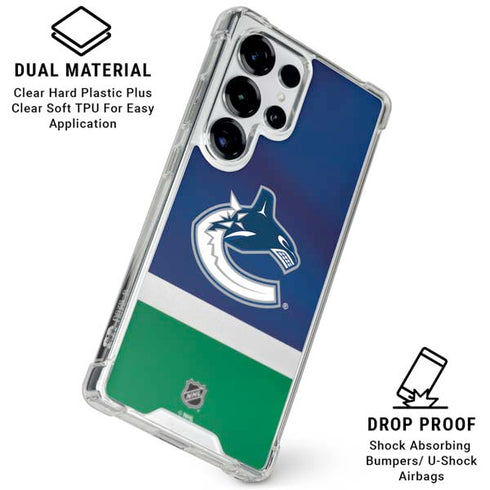 NHL Vancouver Canucks Jersey Galaxy S25 Ultra Clear Case