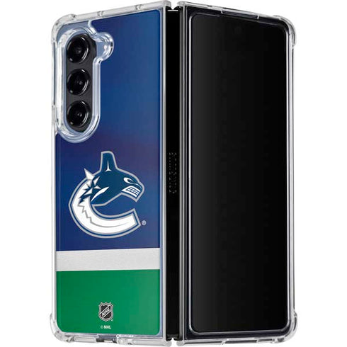 NHL Vancouver Canucks Jersey Galaxy Z Fold5 5G Clear Case
