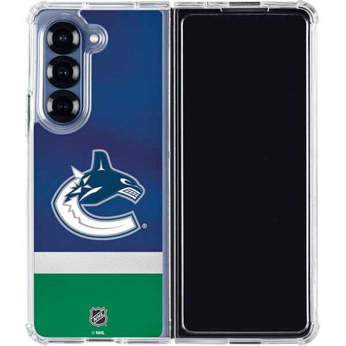 NHL Vancouver Canucks Jersey Galaxy Z Fold7 Clear Case