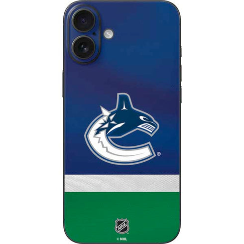 NHL Vancouver Canucks Jersey iPhone 16 Plus Skin