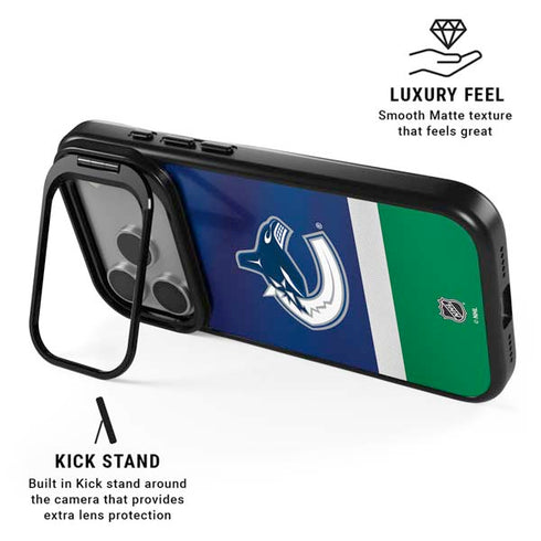 NHL Vancouver Canucks Jersey iPhone 17 Pro Max Kickstand Case