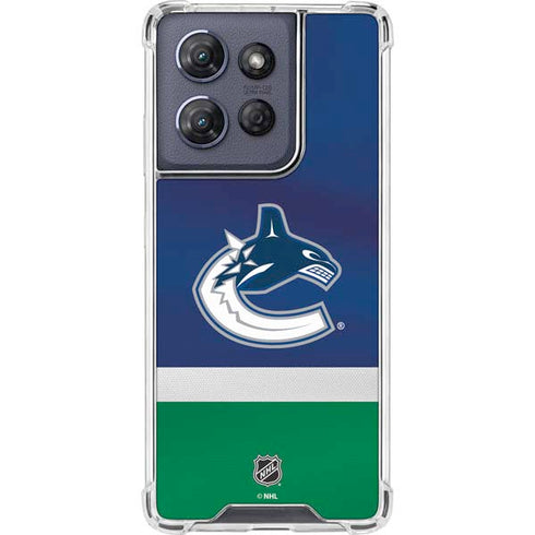 NHL Vancouver Canucks Jersey Moto G 5G (2025) Clear Case