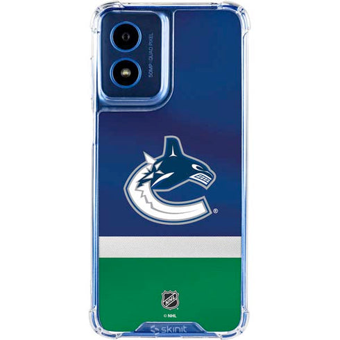 NHL Vancouver Canucks Jersey Moto G 5G (2024) Clear Case