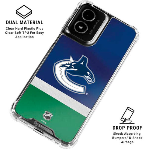 NHL Vancouver Canucks Jersey Moto G Power 5G (2024) Clear Case