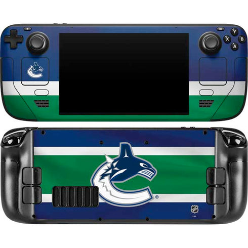 NHL Vancouver Canucks Jersey Steam Deck Handheld Gaming Computer OLED Skin