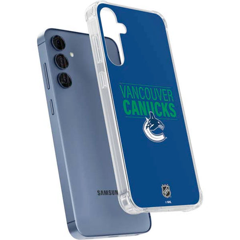 NHL Vancouver Canucks Lineup Galaxy A55 5G Clear Case