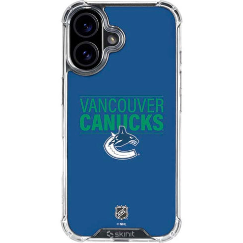 NHL Vancouver Canucks Lineup iPhone 16 Plus Clear Case