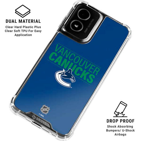 NHL Vancouver Canucks Lineup Moto G Power 5G (2024) Clear Case