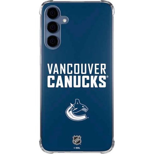 NHL Vancouver Canucks Solid Background Galaxy A35 5G Clear Case
