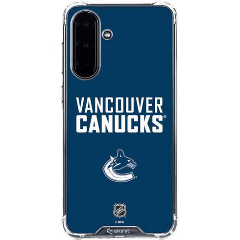NHL Vancouver Canucks Solid Background Galaxy A36 5G Clear Case