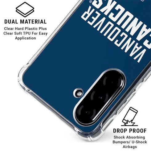 NHL Vancouver Canucks Solid Background Galaxy A36 5G Clear Case