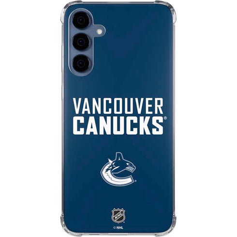 NHL Vancouver Canucks Solid Background Galaxy A55 5G Clear Case