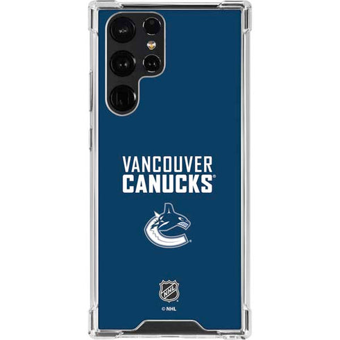 NHL Vancouver Canucks Solid Background Galaxy S23 Ultra Clear Case