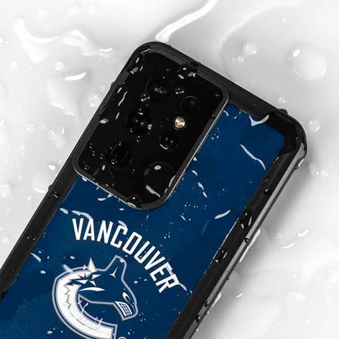 NHL Vancouver Canucks Solid Background Galaxy S24 Ultra Waterproof Case