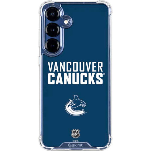 NHL Vancouver Canucks Solid Background Galaxy S25 Clear Case