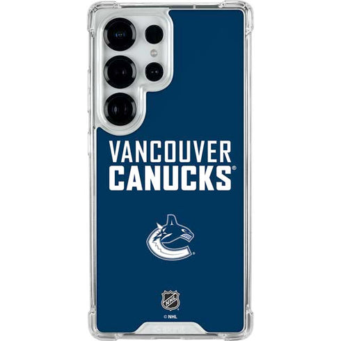NHL Vancouver Canucks Solid Background Galaxy S25 Ultra Clear Case
