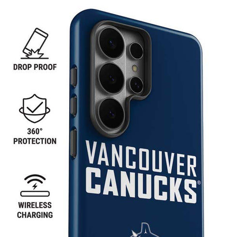 NHL Vancouver Canucks Solid Background Galaxy S26 Ultra Impact Case
